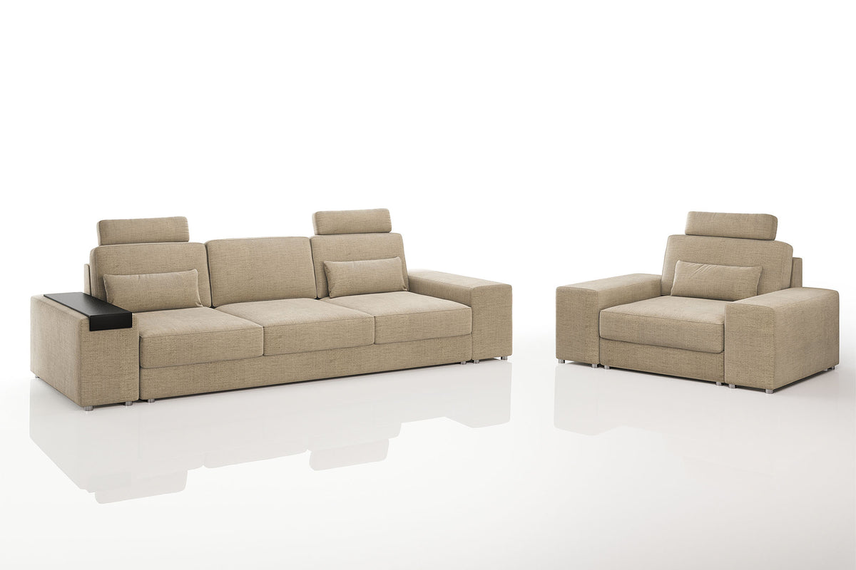 Los Angeles Modern Fabric Sofa Set