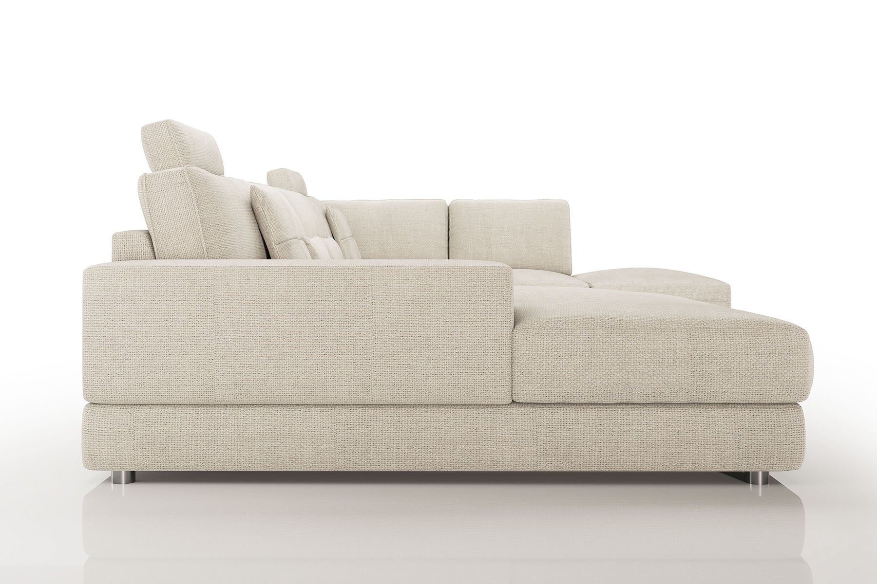 New York Modern Fabric U-Chaise Sectional
