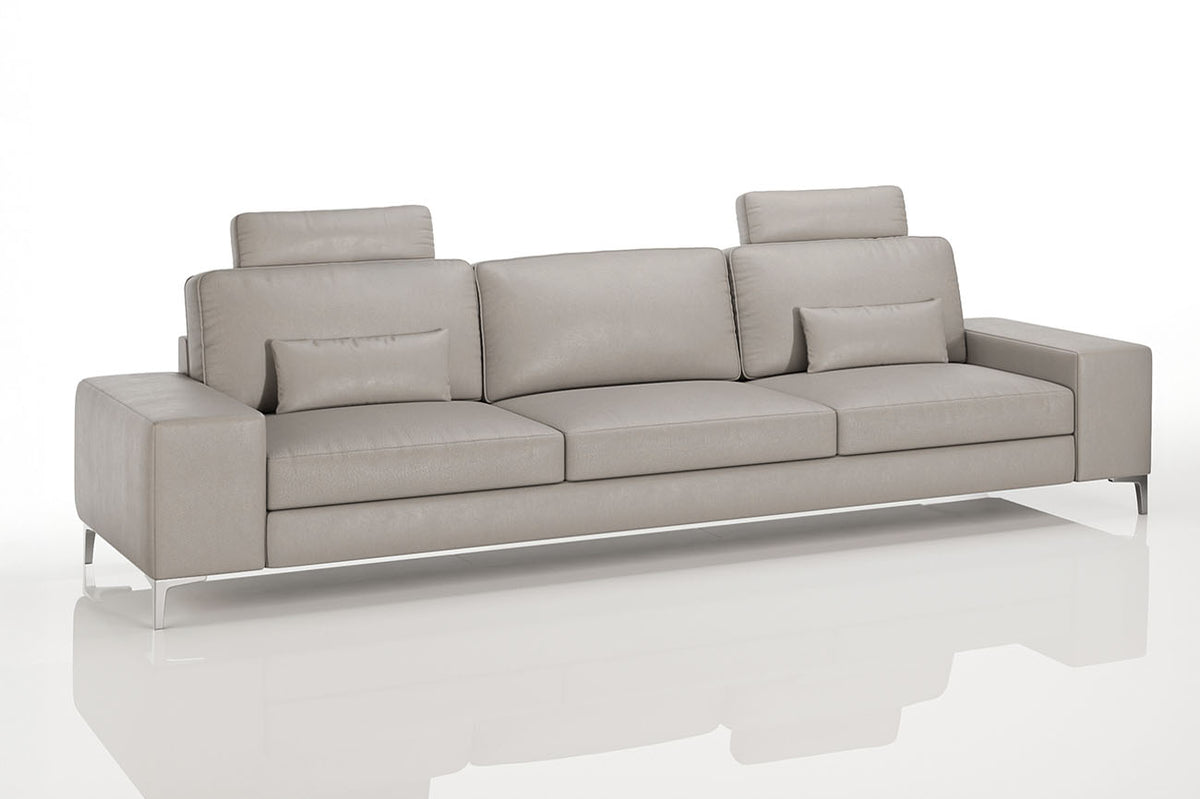 New York Modern Leather 3 Seater Sofa