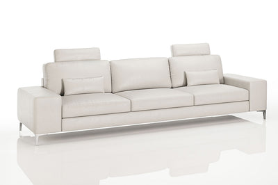 New York Modern Leather 3 Seater Sofa
