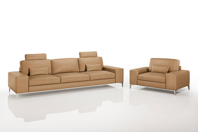 New York Modern Leather Sofa Set