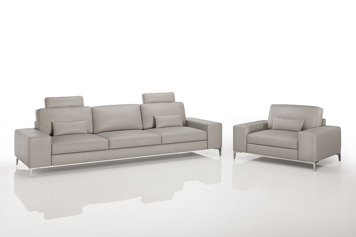 New York Modern Leather Sofa Set