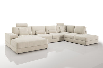 New York Modern Fabric U-Chaise Sectional