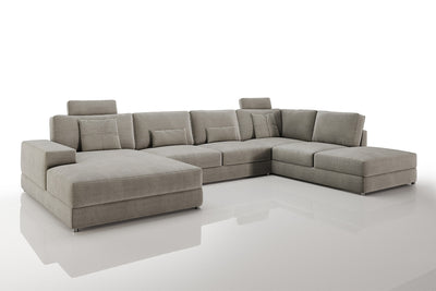 New York Modern Fabric U-Chaise Sectional