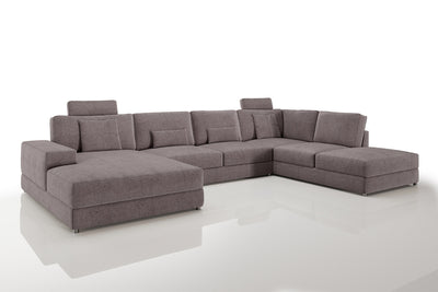 New York Modern Fabric U-Chaise Sectional