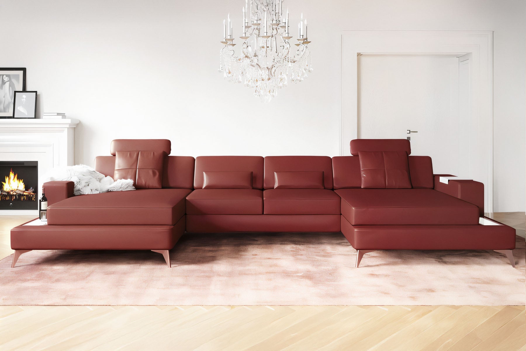 IN-STOCK New York Fabric Double Chaise Sectional FINAL SALE - UNBOXED