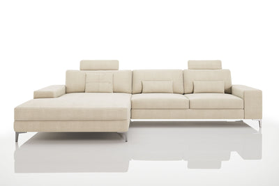 New York III Modern Fabric Chaise Sofa