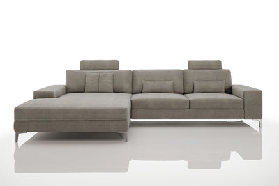 New York III Modern Fabric Chaise Sofa