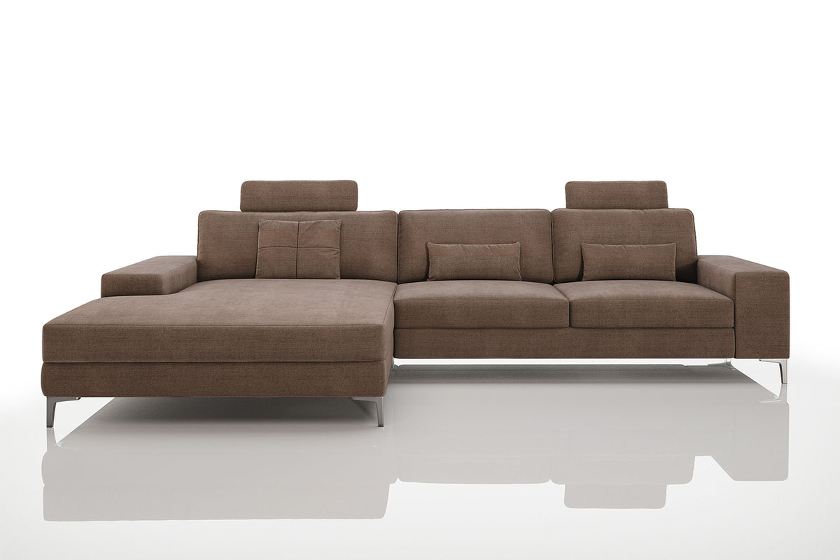 New York III Modern Fabric Chaise Sofa