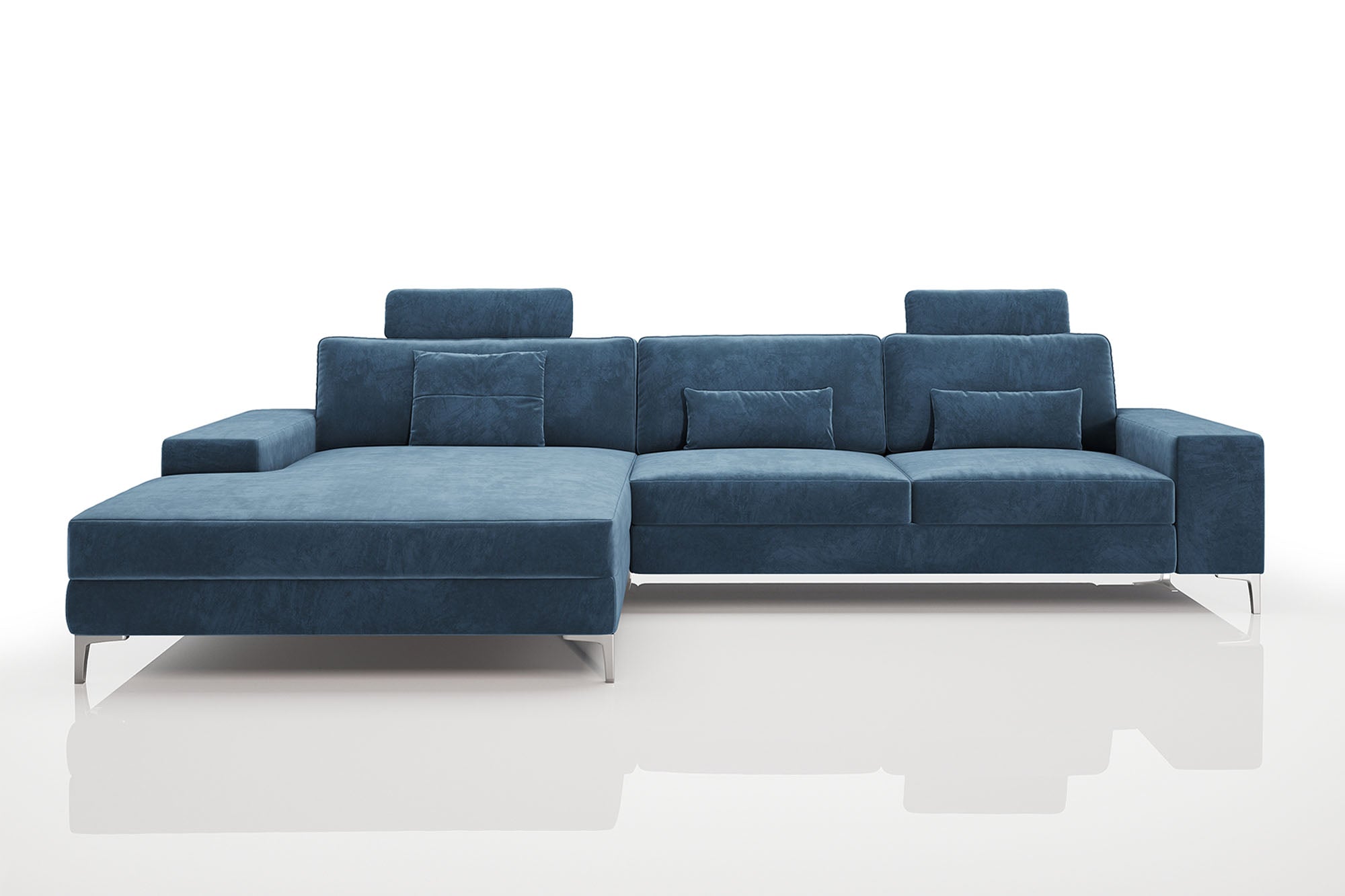 New York III Modern Fabric Chaise Sofa