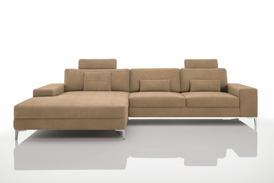 New York III Modern Fabric Chaise Sofa