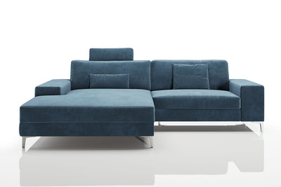 New York IV Modern Fabric Chaise Sofa Small