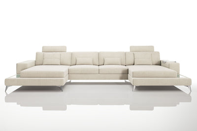 New York Fabric Double Chaise Sectional