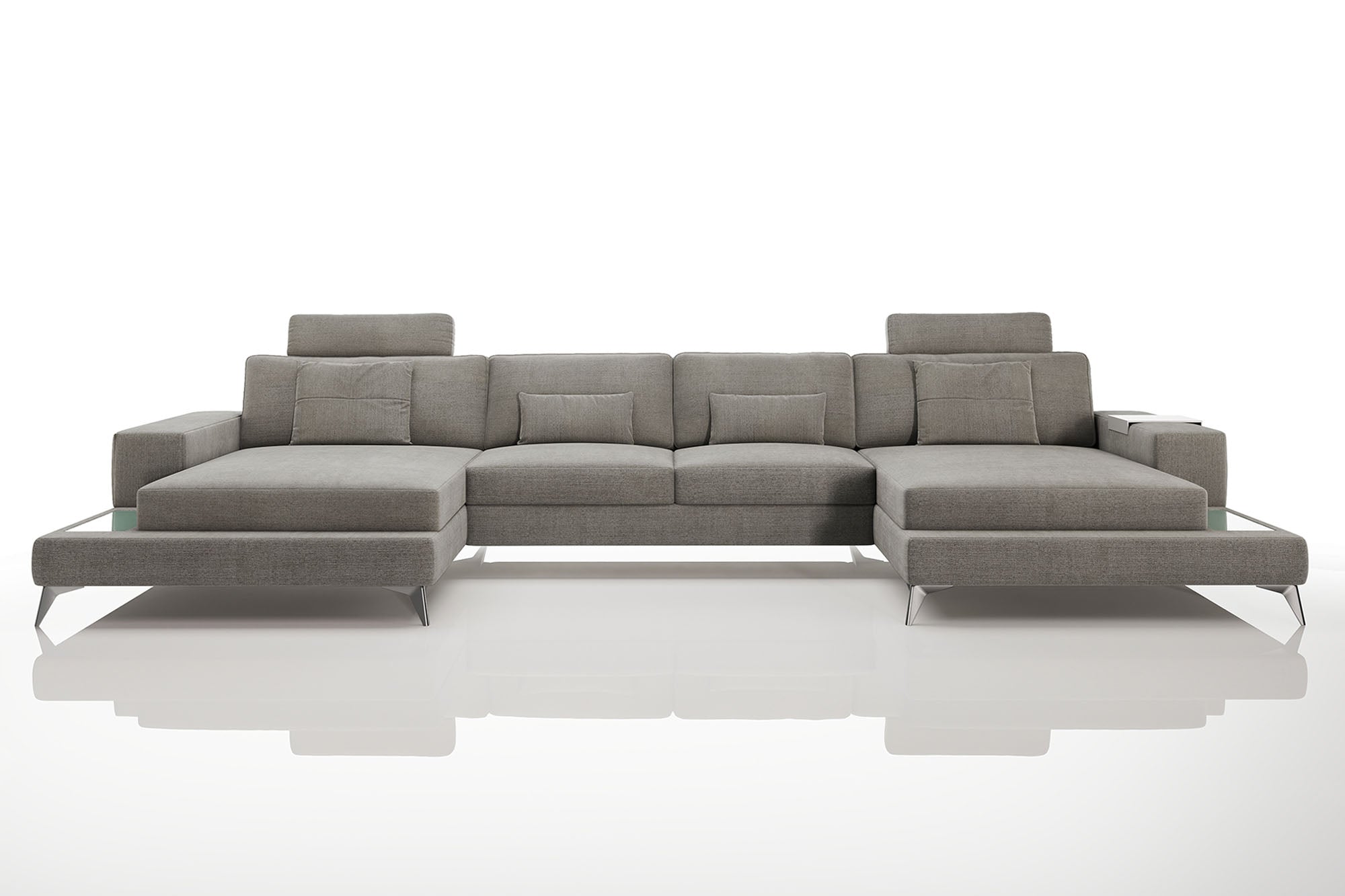 New York Fabric Double Chaise Sectional