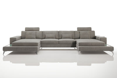 New York Fabric Double Chaise Sectional