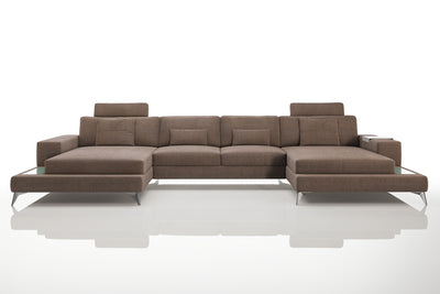 New York Fabric Double Chaise Sectional