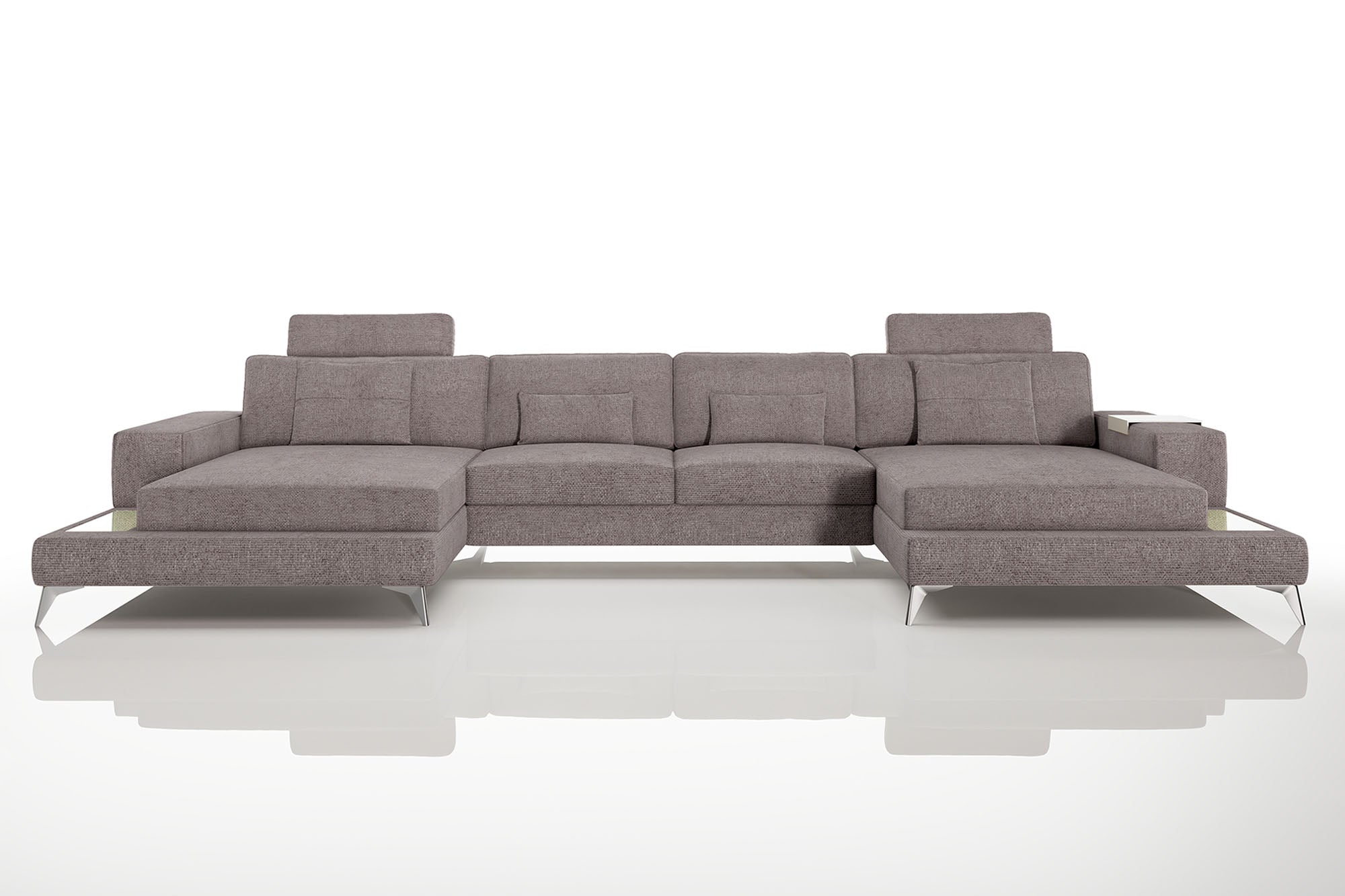 New York Fabric Double Chaise Sectional