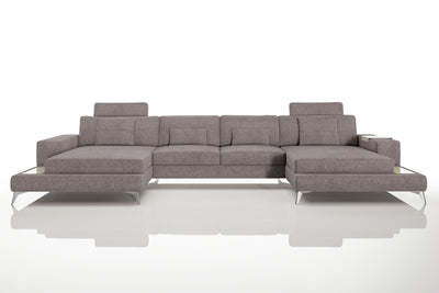New York Fabric Double Chaise Sectional
