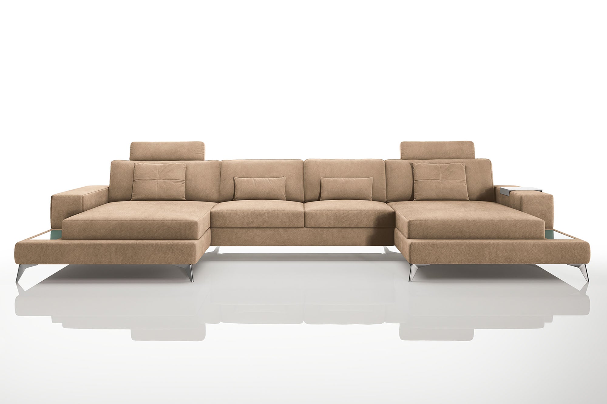 IN-STOCK New York Fabric Double Chaise Sectional FINAL SALE - UNBOXED