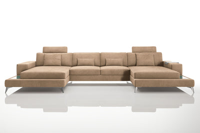IN-STOCK New York Fabric Double Chaise Sectional FINAL SALE - UNBOXED