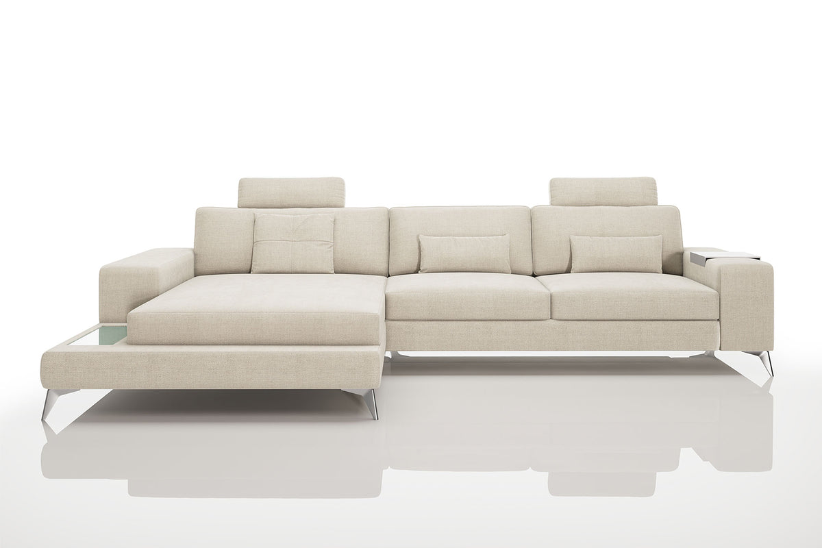 New York III Fabric Chaise Sofa