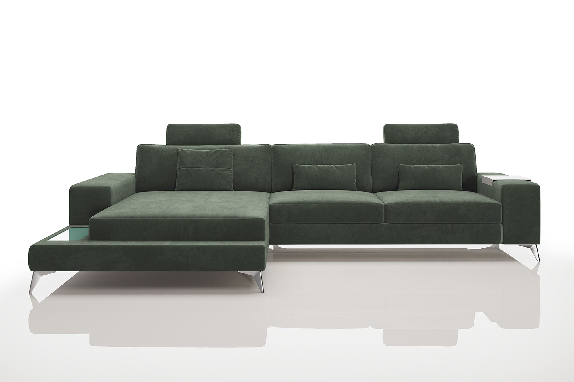 New York III Fabric Chaise Sofa