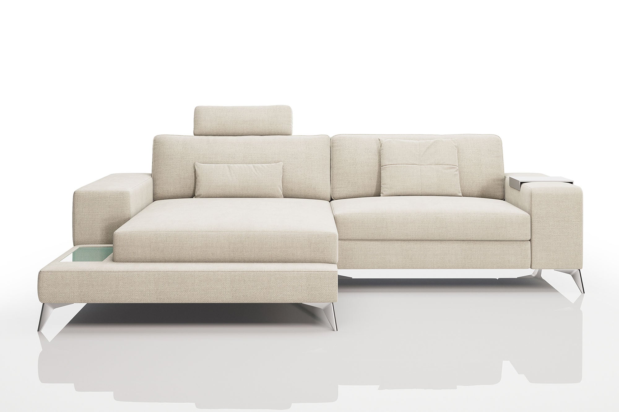 New York IV Fabric Chaise Sofa Small