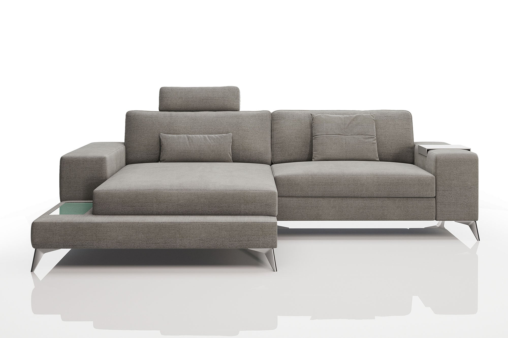 New York IV Fabric Chaise Sofa Small