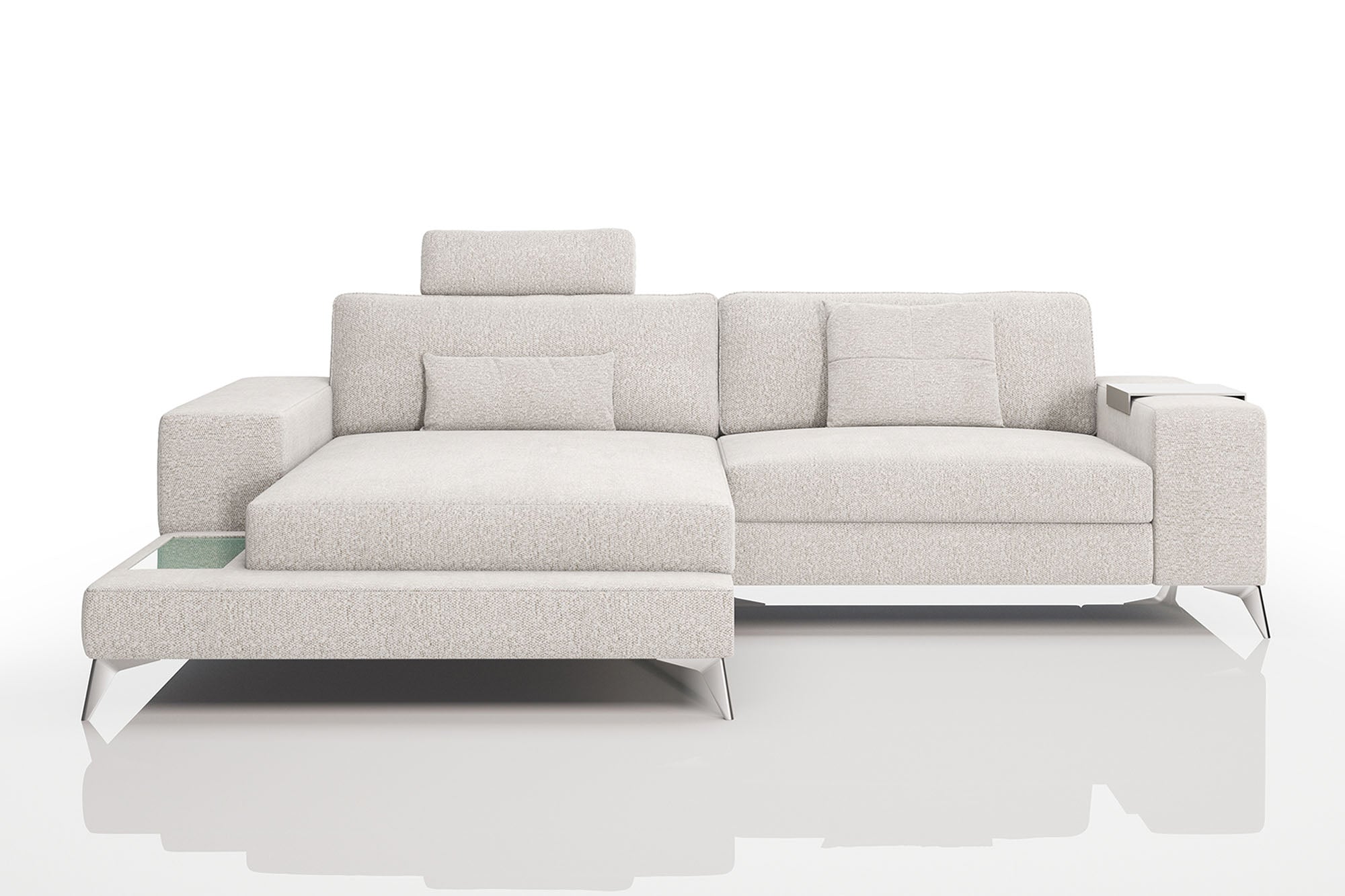 New York IV Fabric Chaise Sofa Small