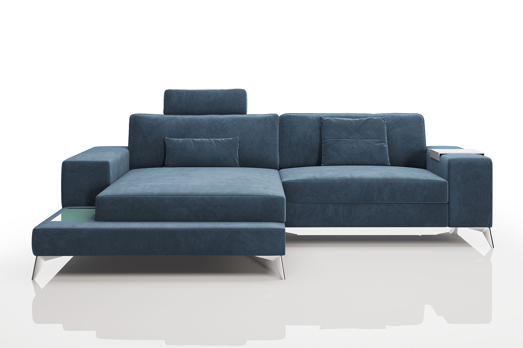 New York IV Fabric Chaise Sofa Small