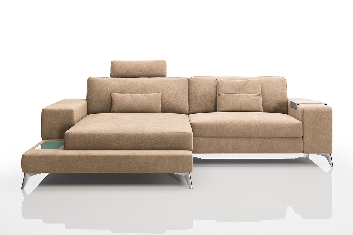 New York IV Fabric Chaise Sofa Small