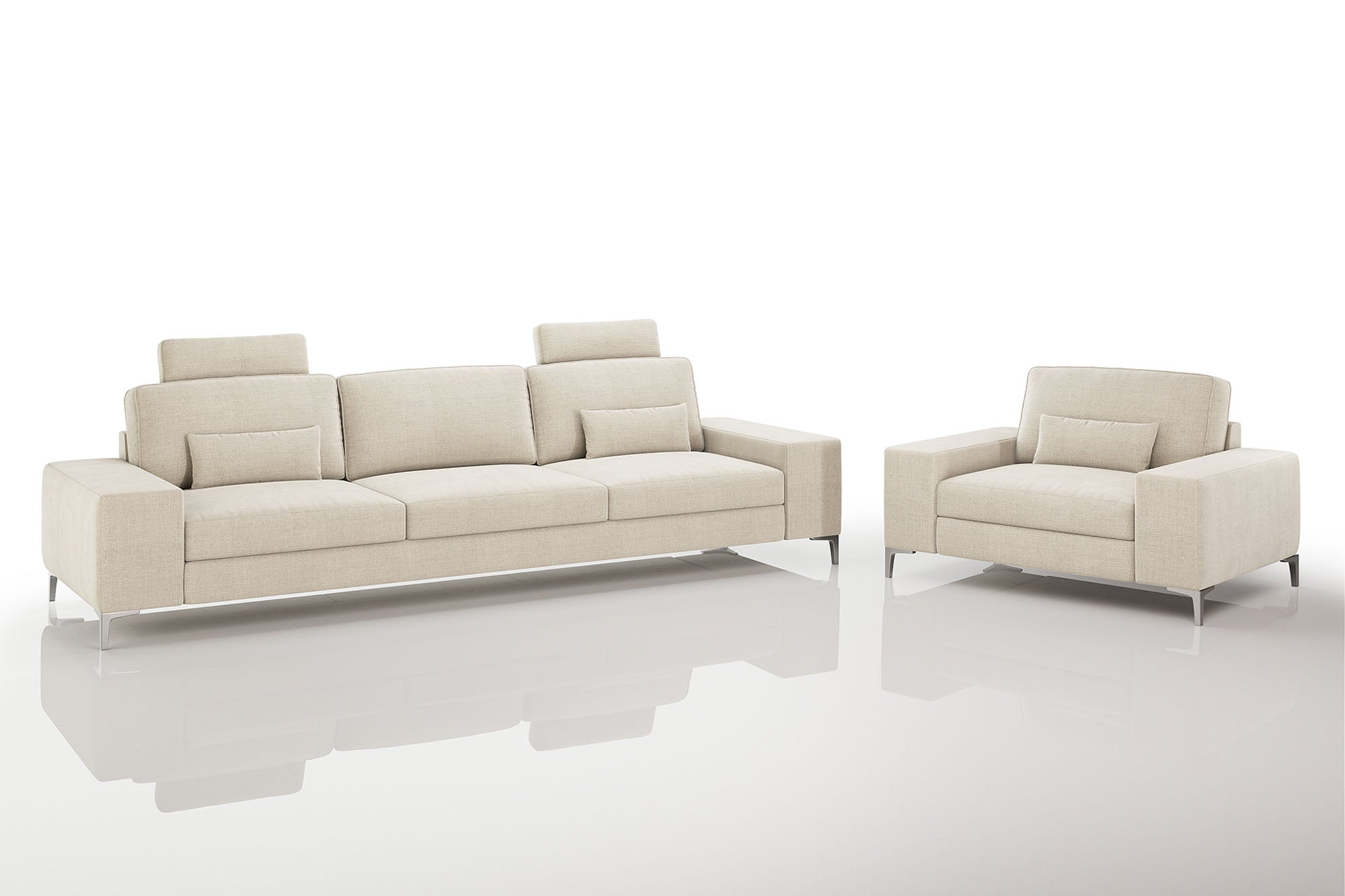 New York Modern Fabric Sofa Set