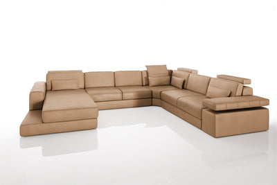 Phoenix Leather U-Chaise Sectional