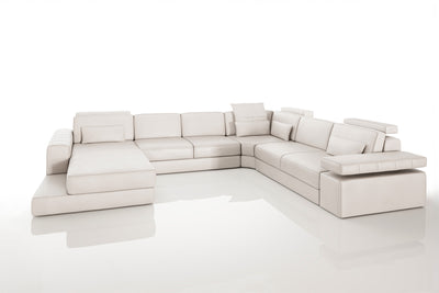 Phoenix Leather U-Chaise Sectional