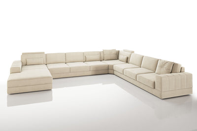 Phoenix LG Modern Fabric U-Chaise Sectional Large