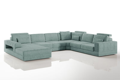 Phoenix Modern Fabric U-Chaise Sectional
