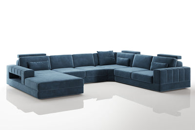 Phoenix Modern Fabric U-Chaise Sectional