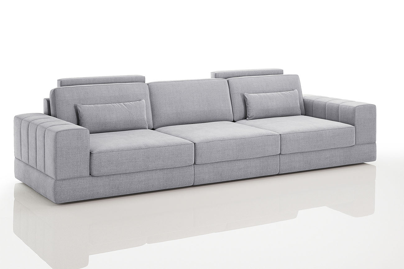 Phoenix Modern Fabric 3 Seater Sofa