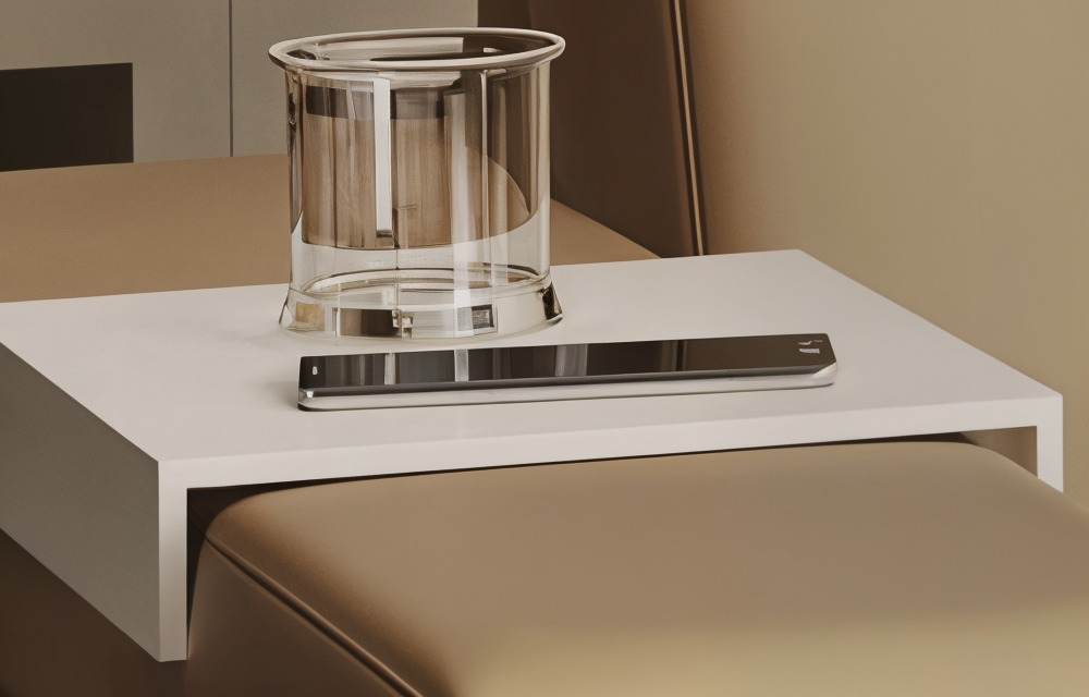Short Wooden Tray for Sofa Arms