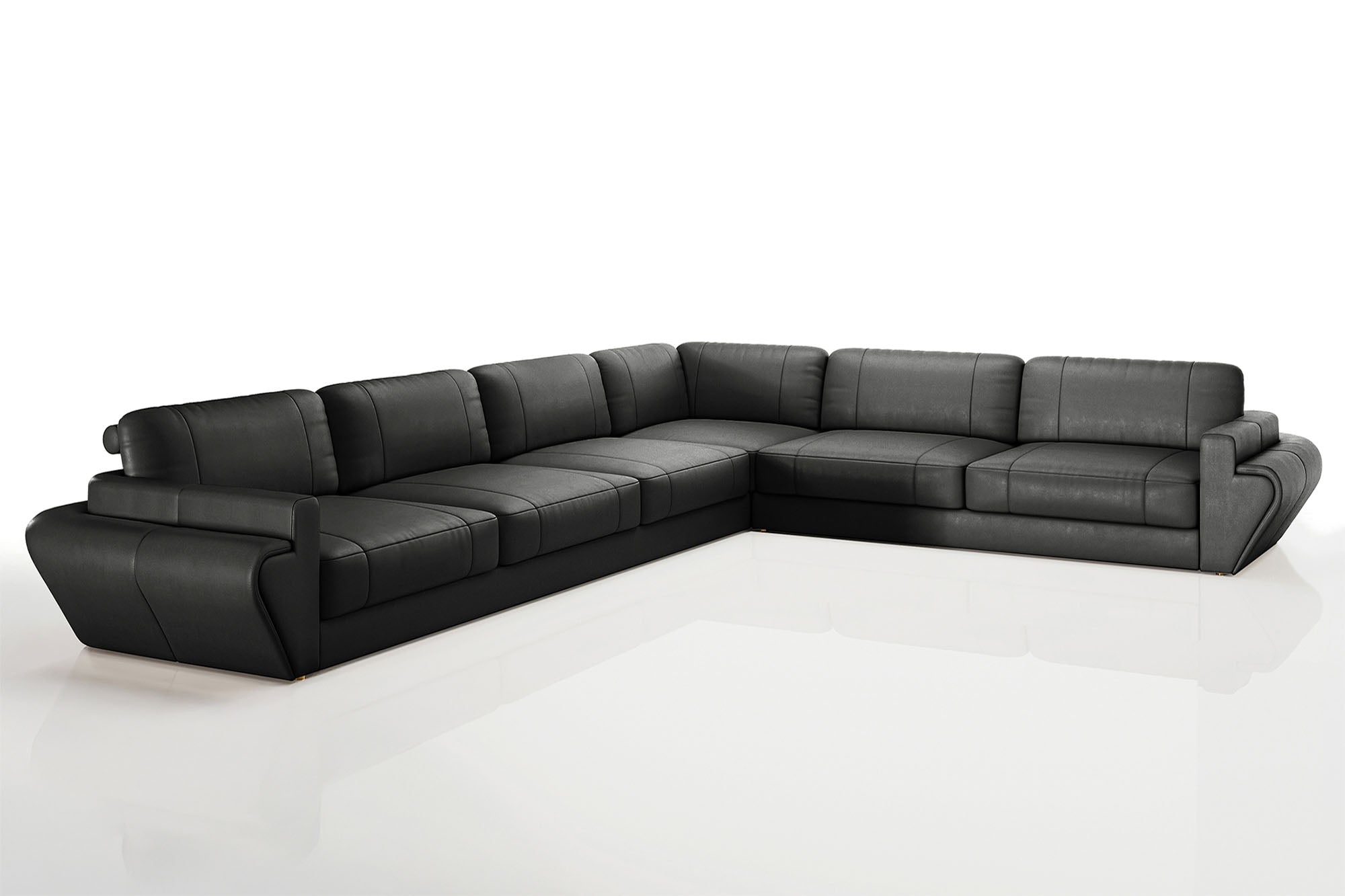 Texas LG Leather L-Sectional Large