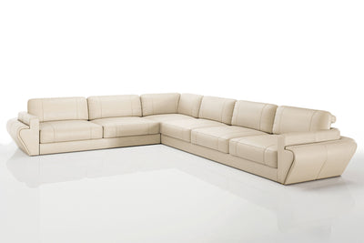 In-Stock Texas LG Leather L-Sectional Large with Ottoman UNBOXED