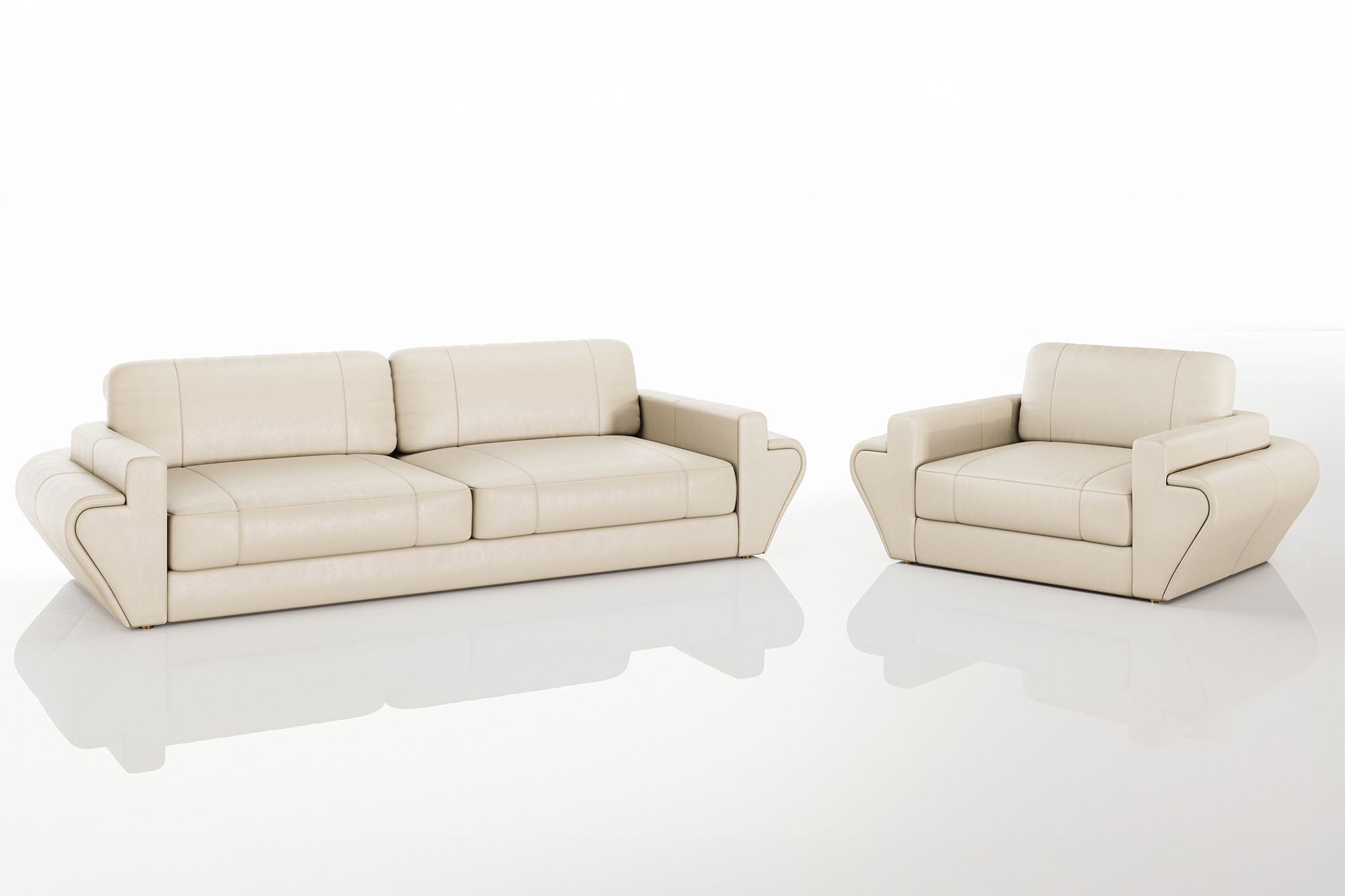 Texas Leather Sofa Set