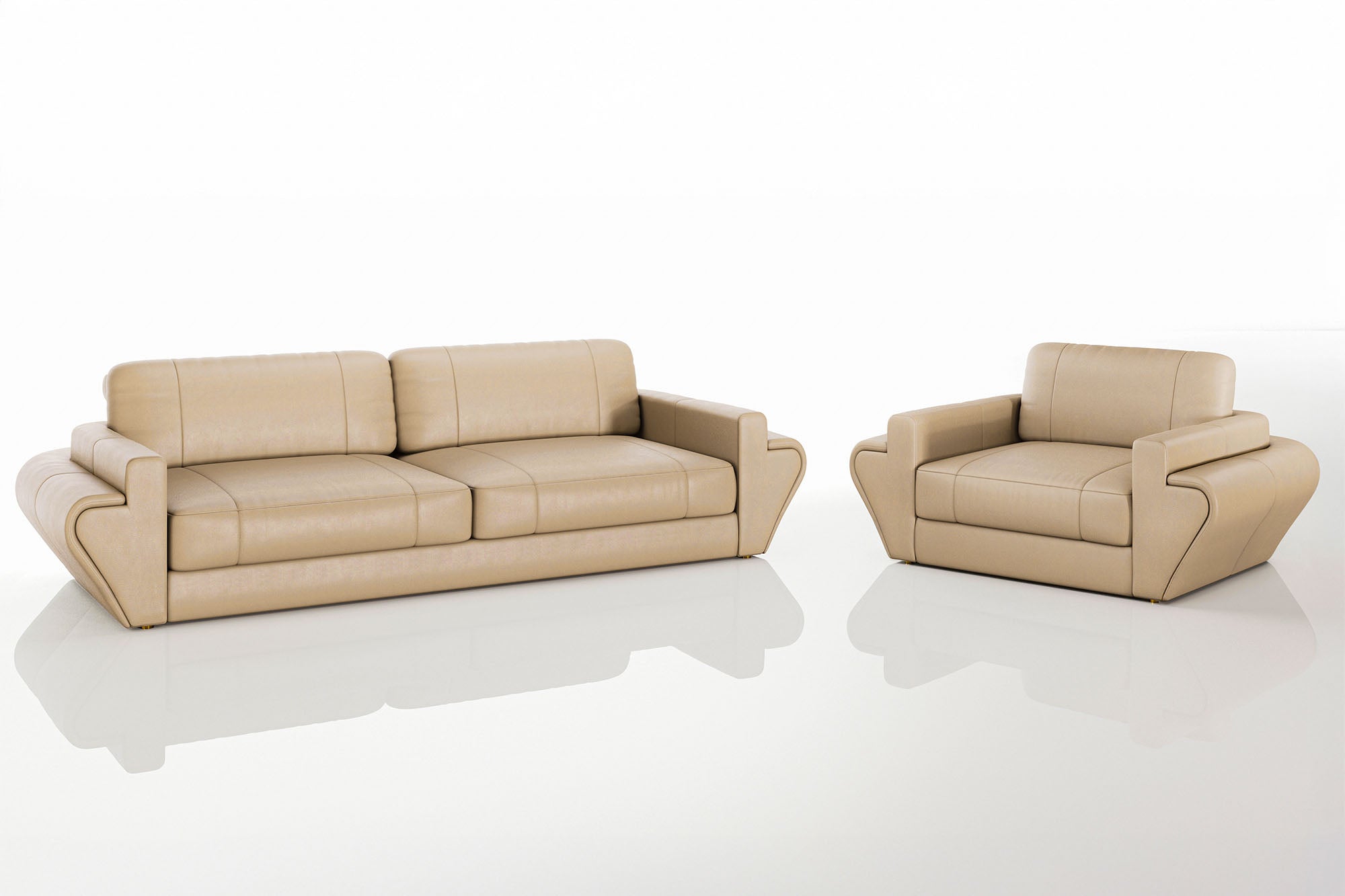 Texas Leather Sofa Set