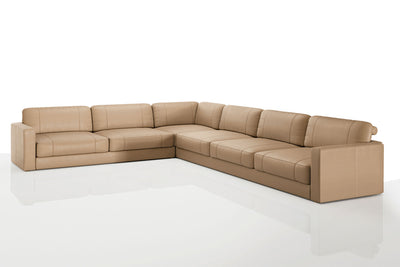 Texas LG Modern Leather L-Sectional Large