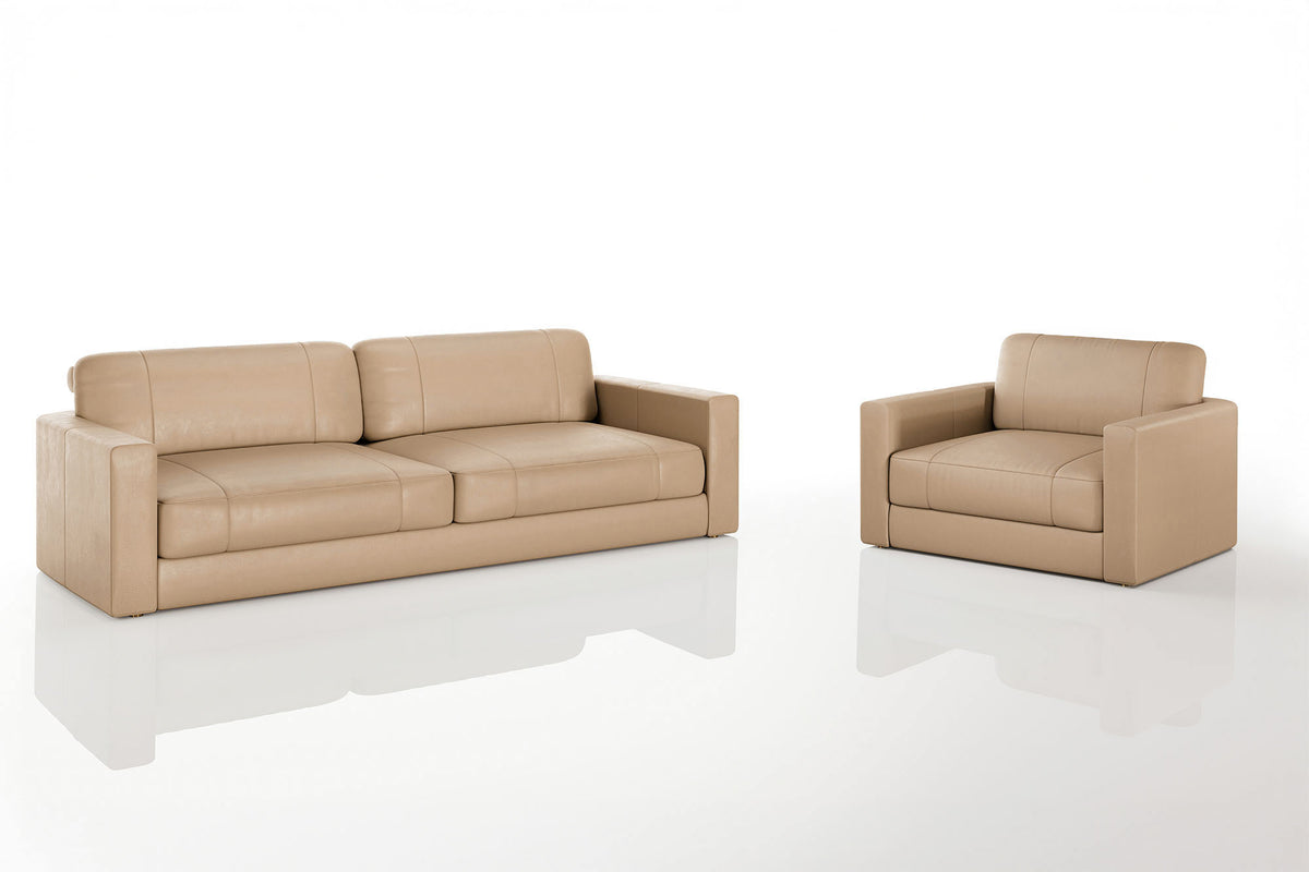 Texas Modern Leather Sofa Set