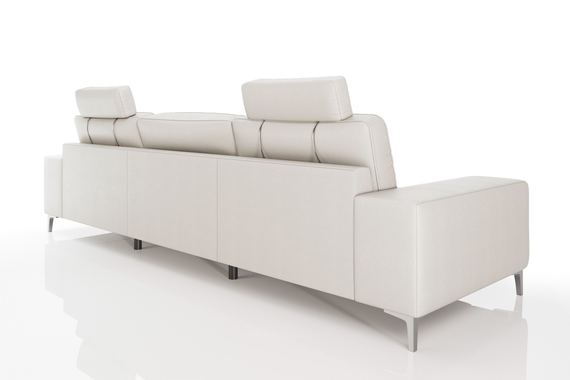 New York Modern Leather 3 Seater Sofa