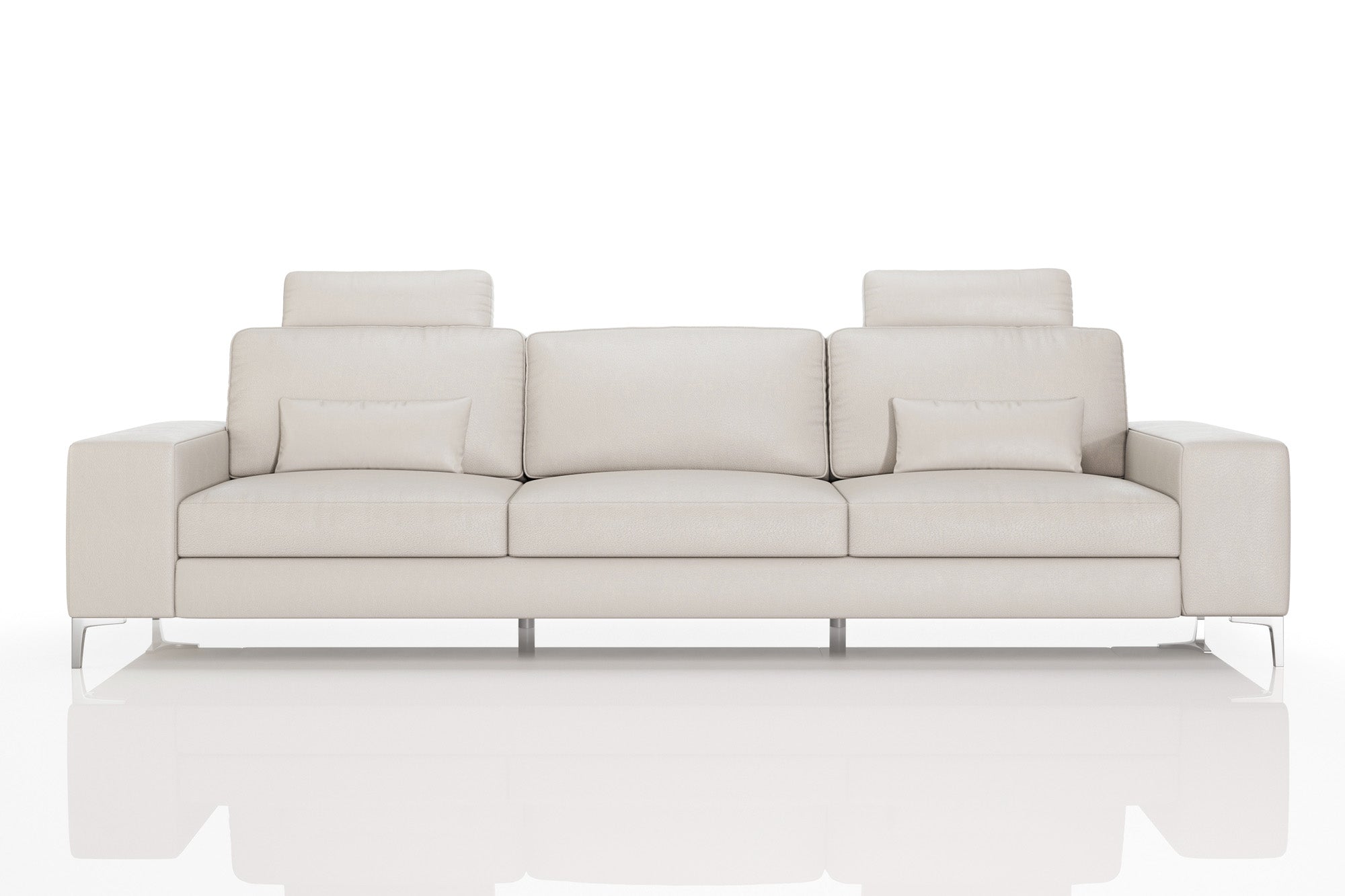 New York Modern Leather 3 Seater Sofa
